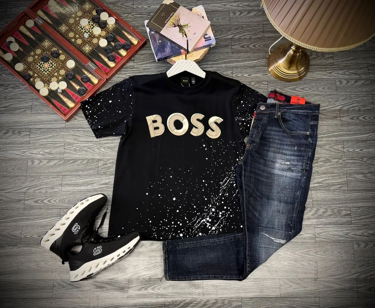 لبسة فخمة بلوزة  BOSS مع بنطلون وحذاء 🔥🔥