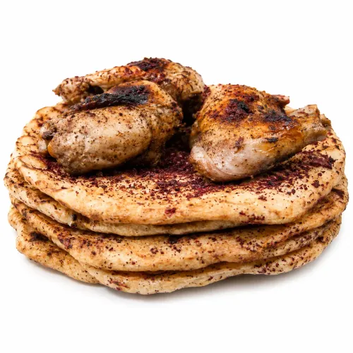 رغيف مسخن مع قطعة دجاج